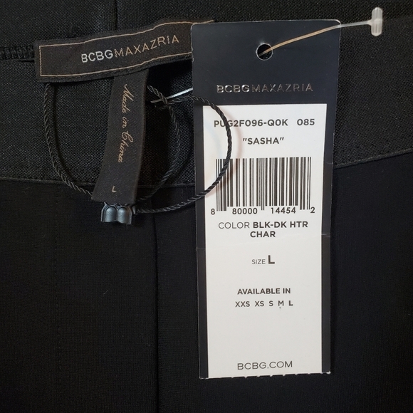 BCBGMAXAZRIA Dark Heather Charcoal Sasha Leggings Sz L - Picture 2 of 13